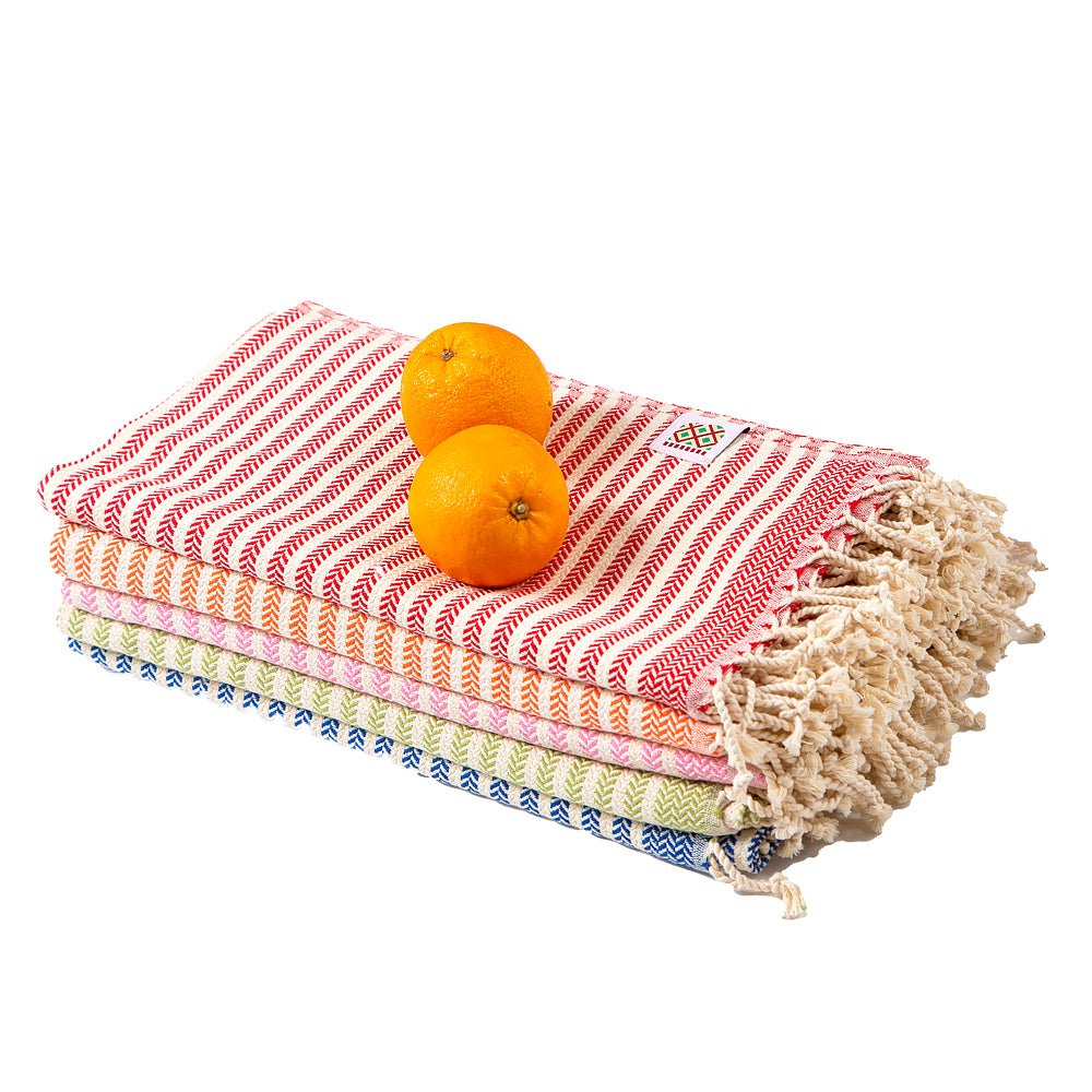 Bavlnený uterák a osuška Portokala IV - červená sada