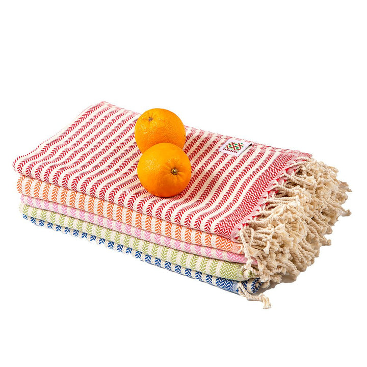 Bavlnený uterák a osuška Portokala IV - červená sada Bavlnený uterák a osuška Portokala IV - červená sada