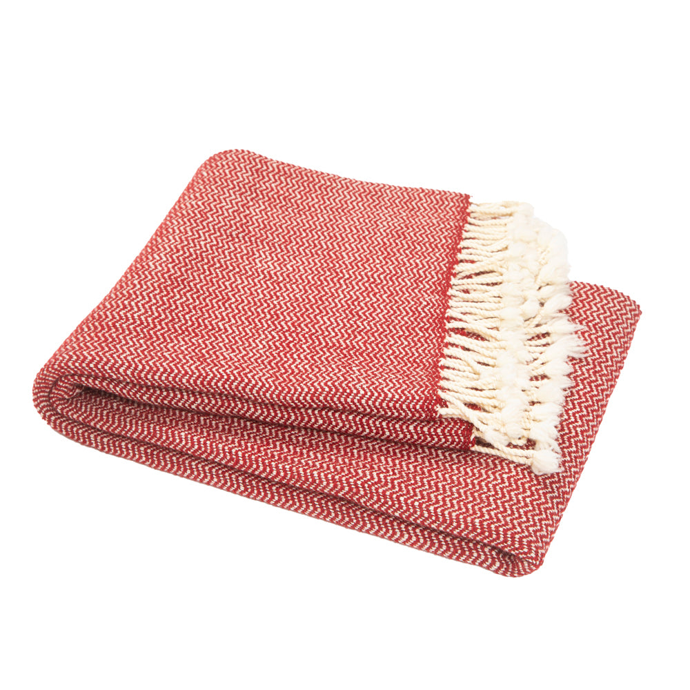 Wool blanket Marina merino - burgundy