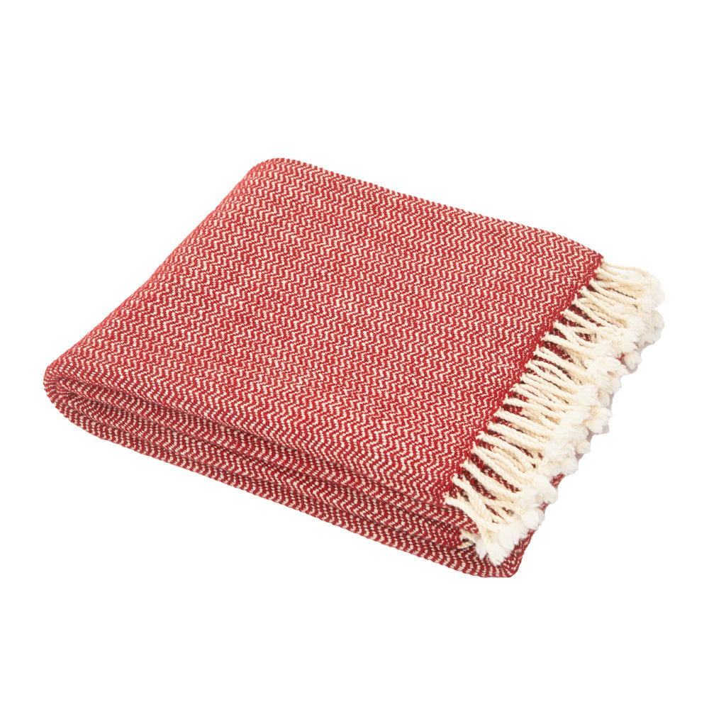 Wool blanket Marina merino - burgundy
