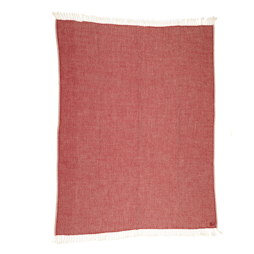 Wool blanket Marina merino - burgundy