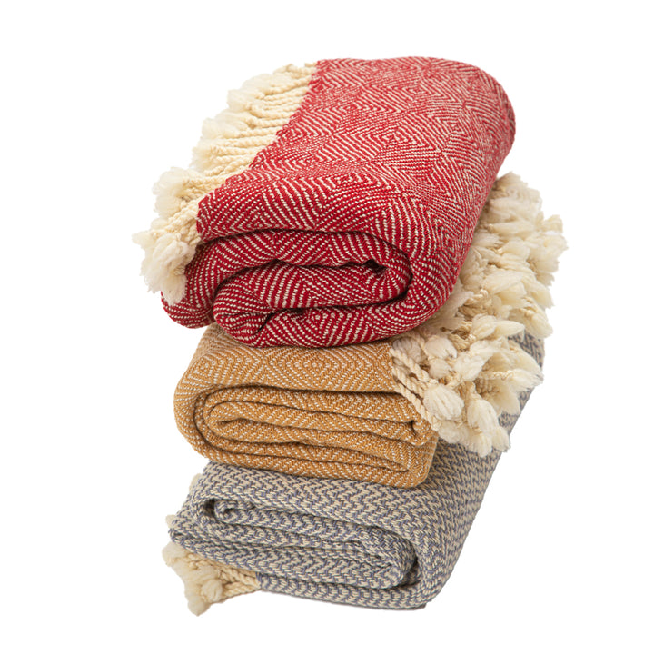 Wool blanket Marina merino - burgundy Wool blanket Marina merino - burgundy