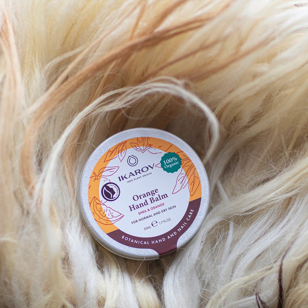 Natural hand balm with orange extract