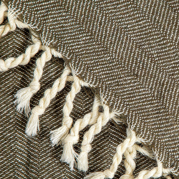 Handwoven wool blanket Nara IV - light green natural dyed Handwoven wool blanket Nara IV - light green natural dyed