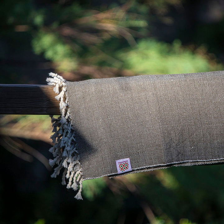 Handwoven wool blanket Nara IV - light green natural dyed Handwoven wool blanket Nara IV - light green natural dyed