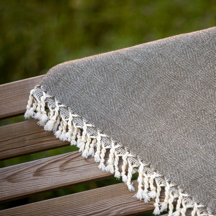 Handwoven wool blanket Nara IV - light green natural dyed Handwoven wool blanket Nara IV - light green natural dyed