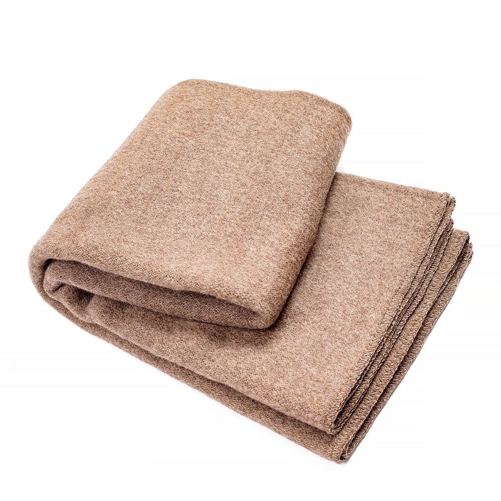 Thick wool blanket Rainbow XXIII - A - natural undyed