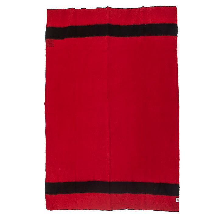 Dicke Wolldecke Rainbow VI - rot mit schwarzem Streifen an beiden Enden Dicke Wolldecke Rainbow VI - rot mit schwarzem Streifen an beiden Enden