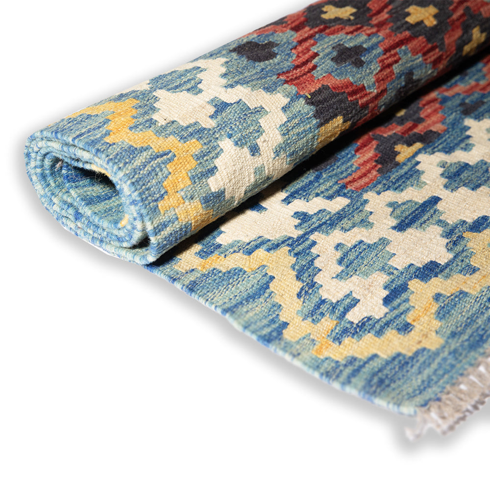 Vlněný kilim "Modrá síň"