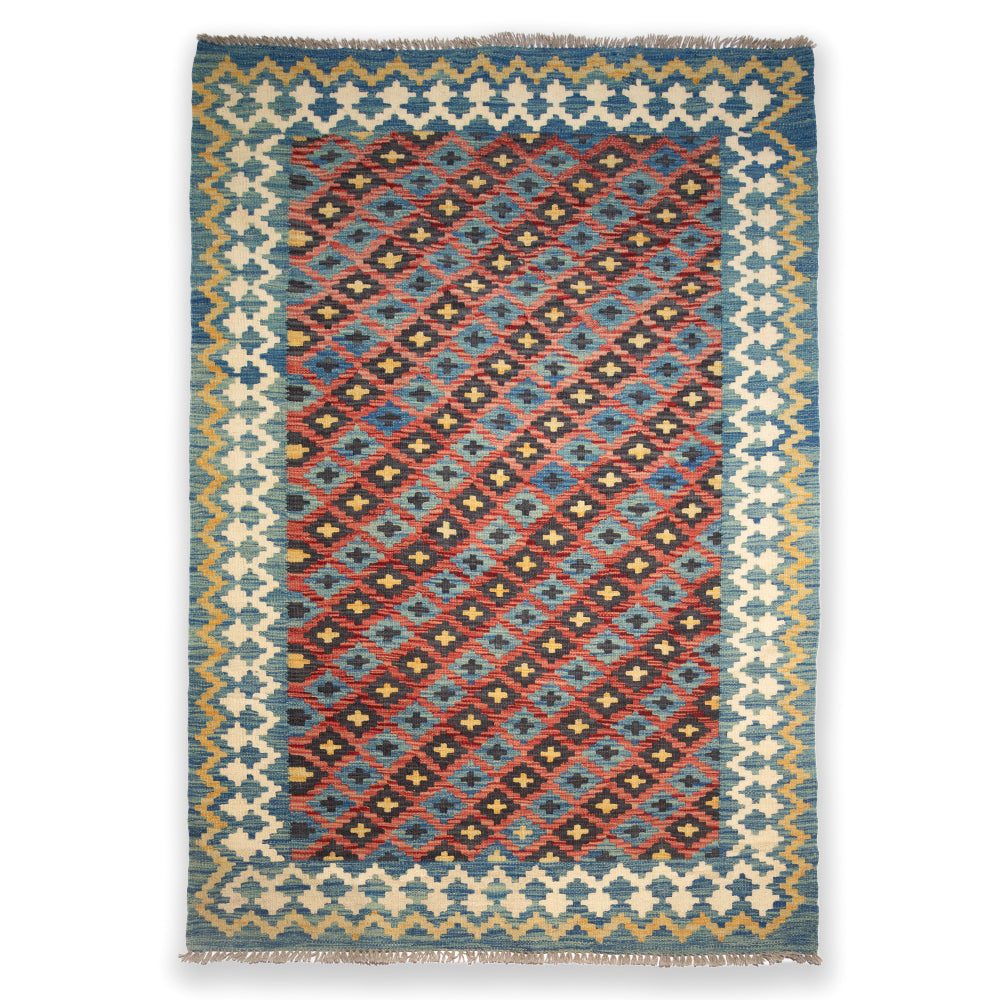 Vlněný kilim "Modrá síň"