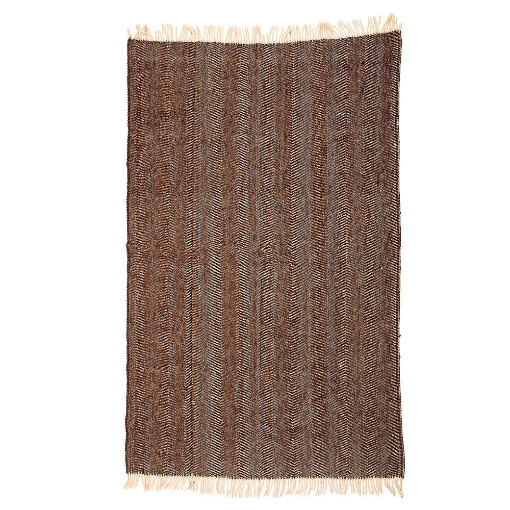 Vlněná deka Elma XII - přírodní tmavě hnědá