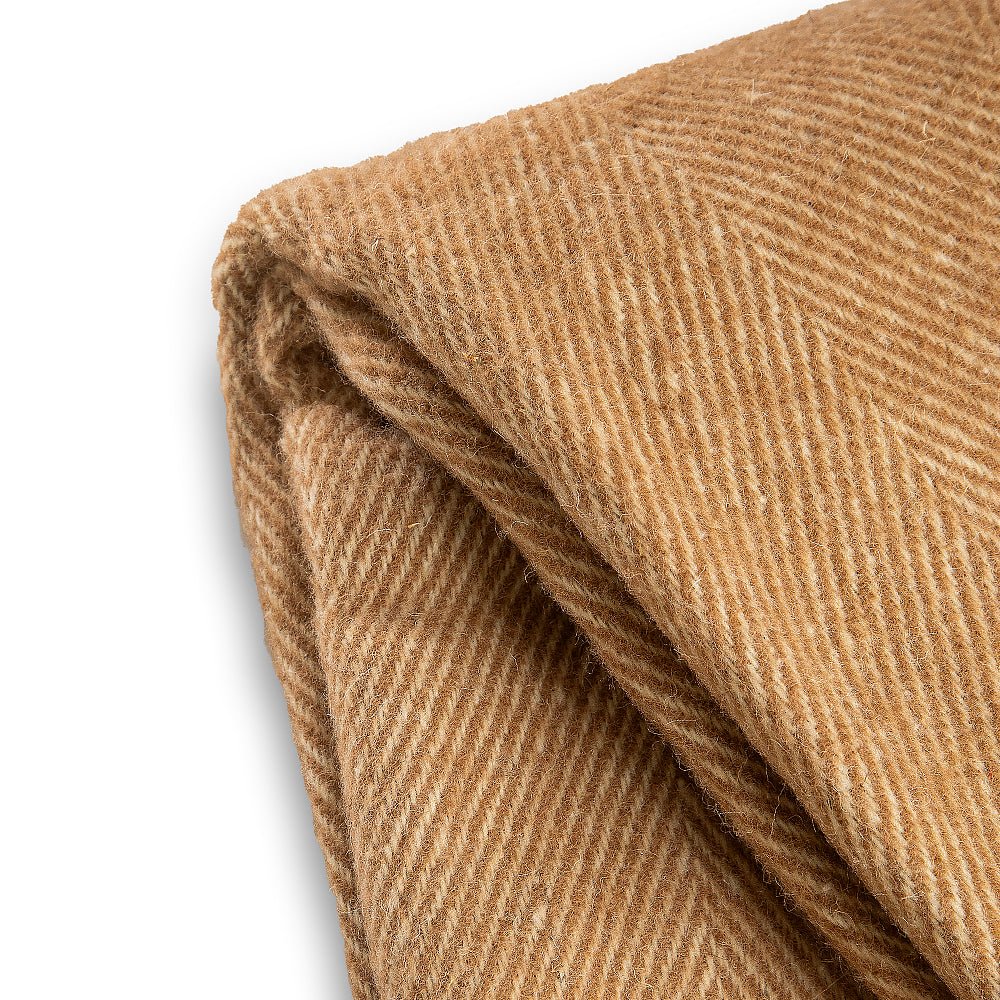 Vlněná deka Elma XIV - pískově žlutá