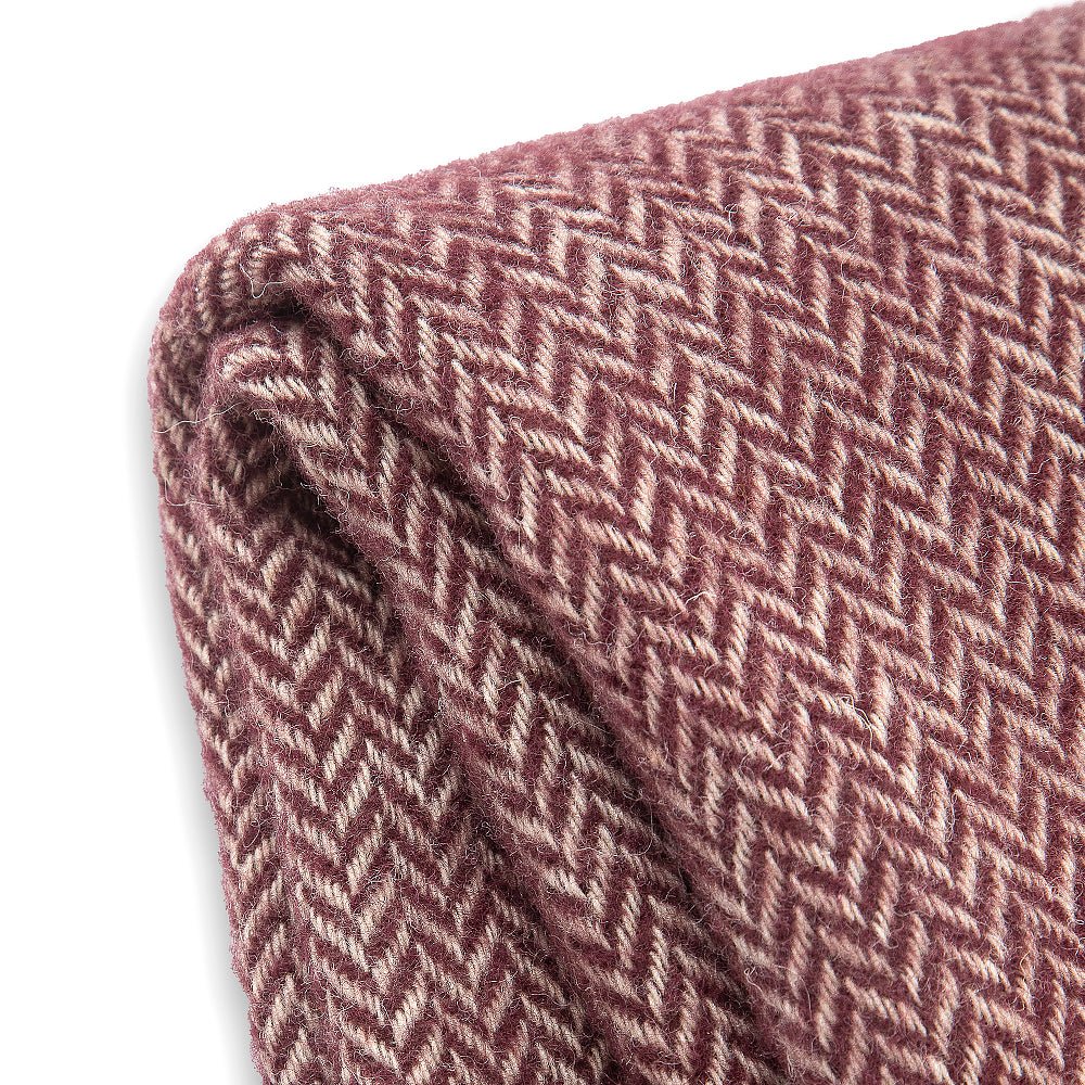 Vlněná deka Elma XV - tmavá bordó VELKÁ