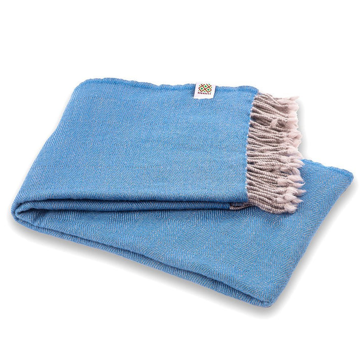 Wolldecke Kostadina Merino - blau Wolldecke Kostadina Merino - blau