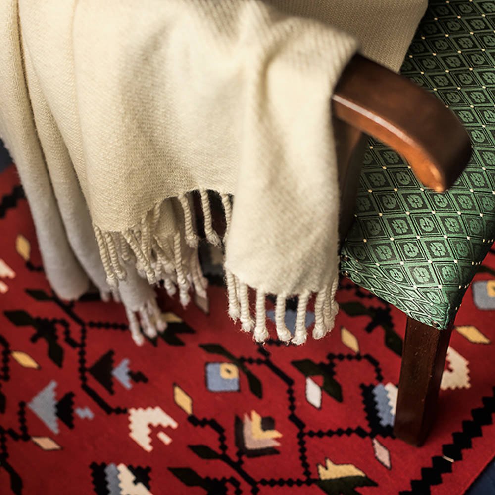 Vlněná deka Perelika merino - bílá nebarvená EXTRA JEMNÁ