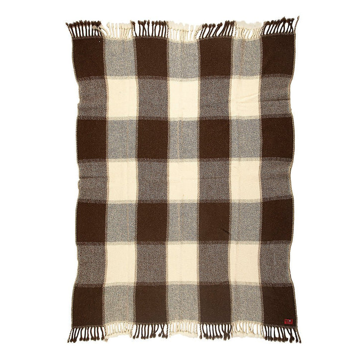 Vlněná deka Perelika XI - přírodní nebarvená bílá a hnědá vlna (velké kostky) Vlněná deka Perelika XI - přírodní nebarvená bílá a hnědá vlna (velké kostky)