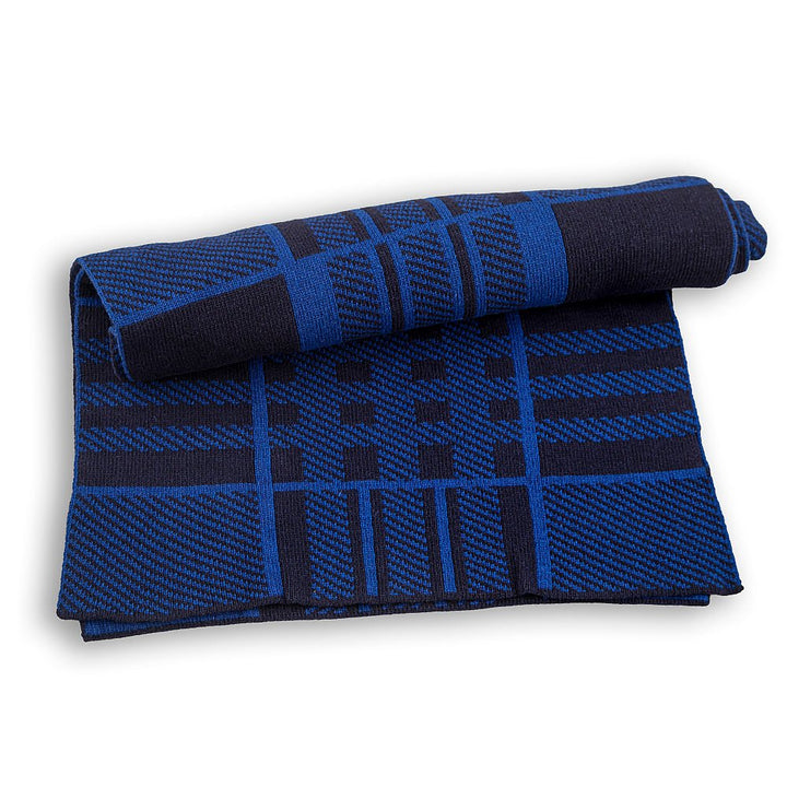 Μάλλινο κασκόλ Rodopa - ανοιχτό και σκούρο μπλε μαλλί μερινό Μάλλινο κασκόλ Rodopa - ανοιχτό και σκούρο μπλε μαλλί μερινό