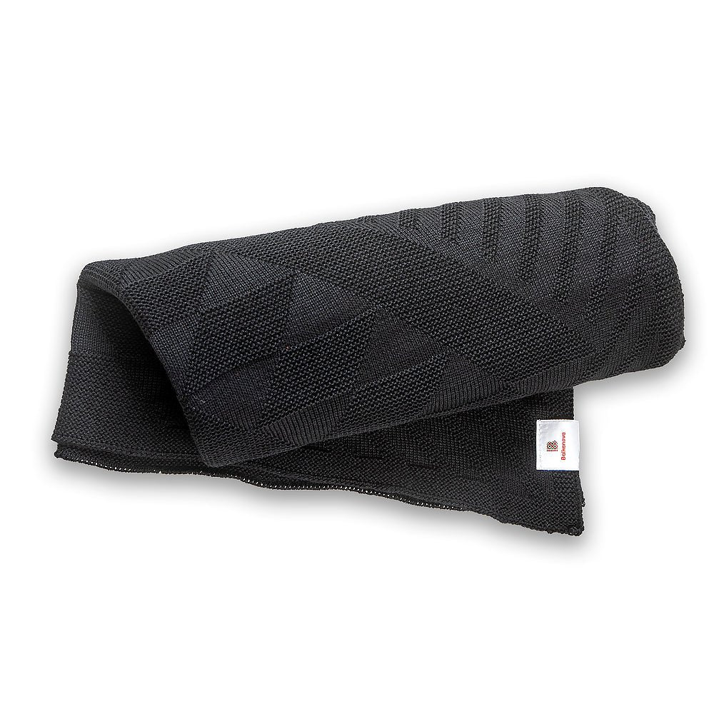 Vlněná šála z merino vlny - černá