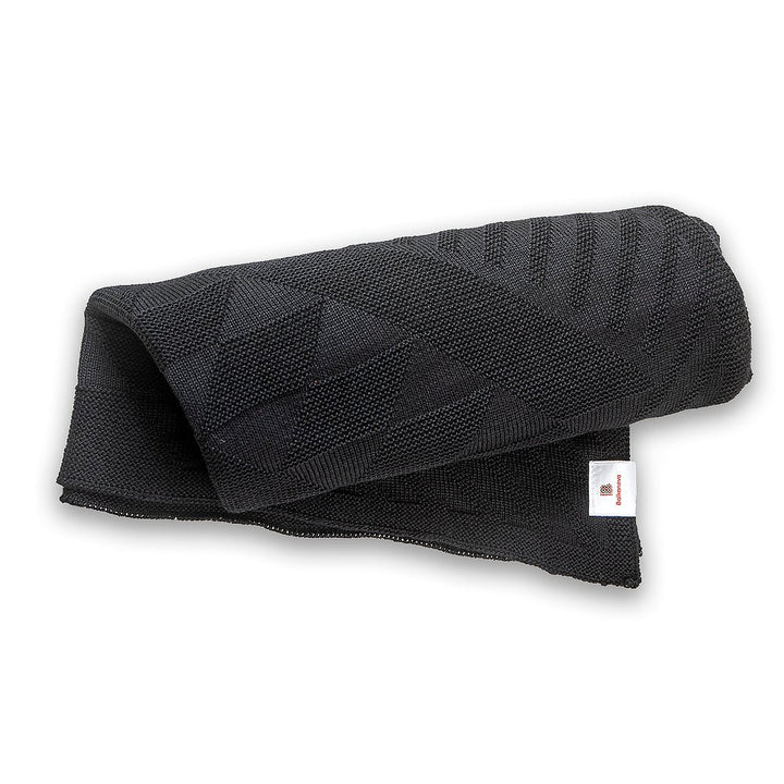 Vlněná šála z merino vlny - černá Vlněná šála z merino vlny - černá