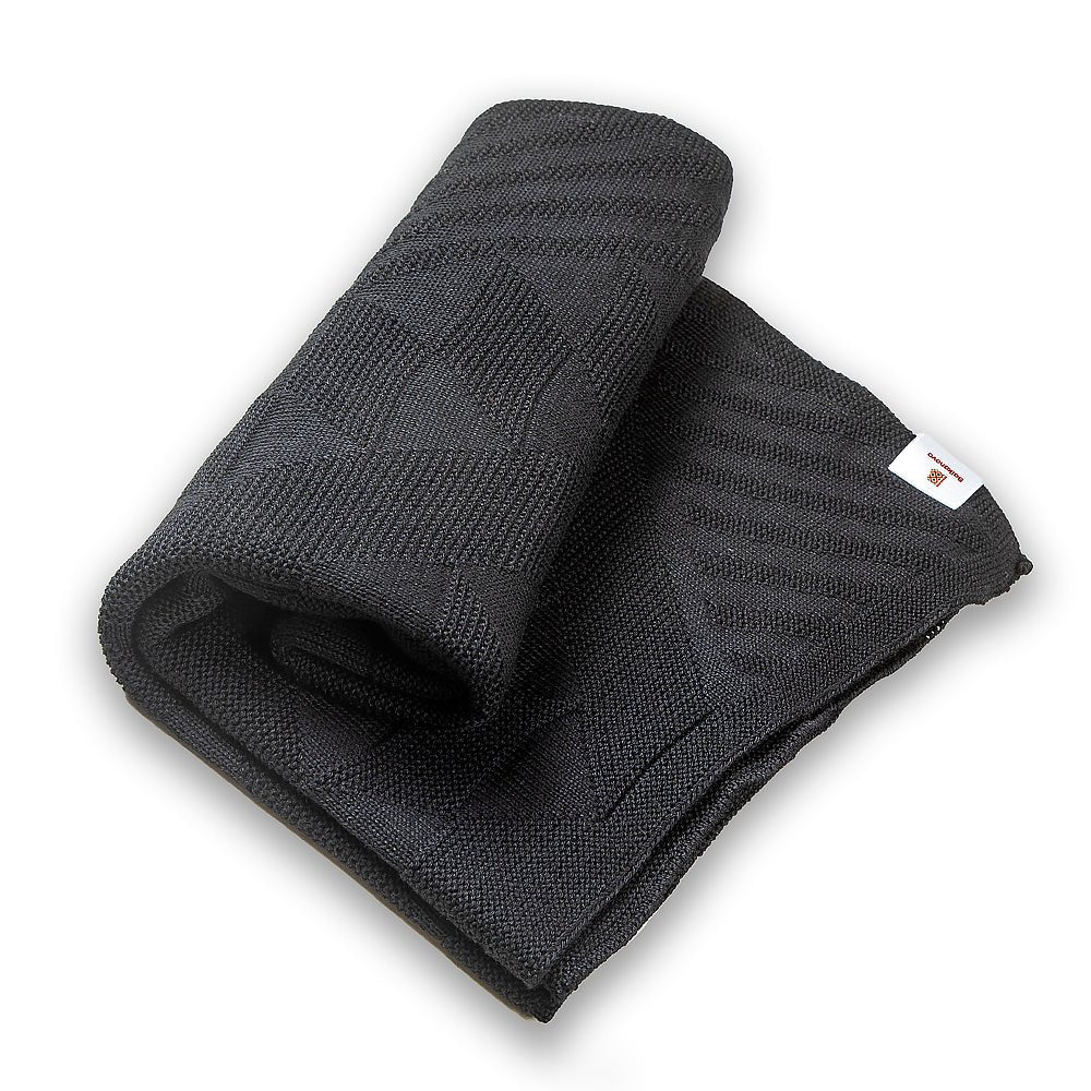 Vlněná šála z merino vlny - černá