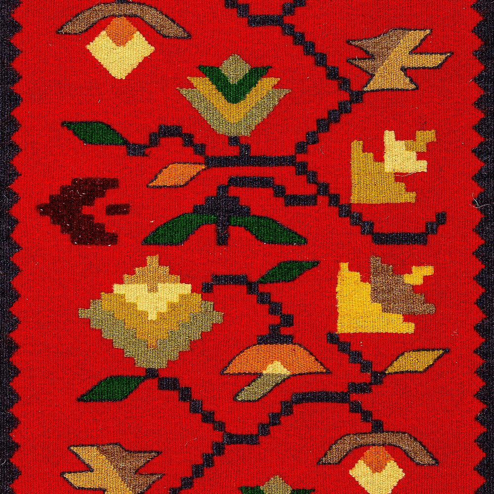 Vlněný kilim "Jarní vinná réva"