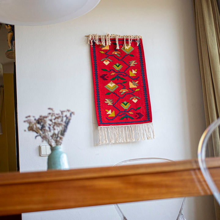 Vlněný kilim "Jarní vinná réva" Vlněný kilim "Jarní vinná réva"