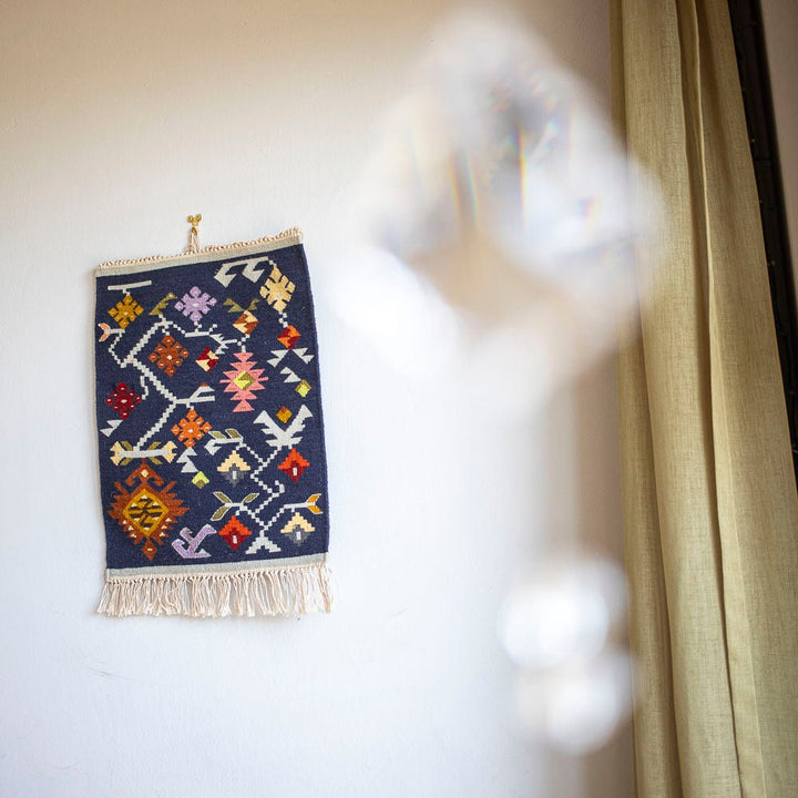 Vlněný kilim "Podzimní vinná réva" Vlněný kilim "Podzimní vinná réva"
