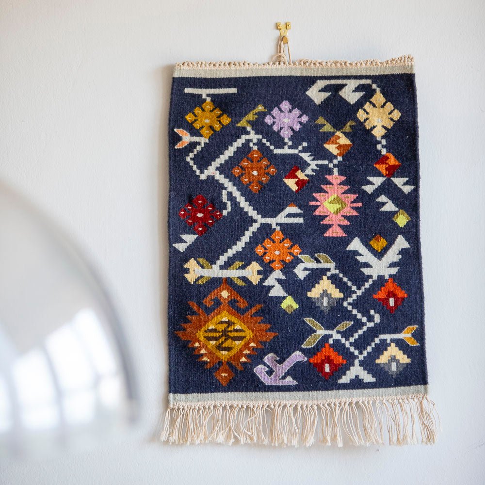 Vlněný kilim "Podzimní vinná réva"