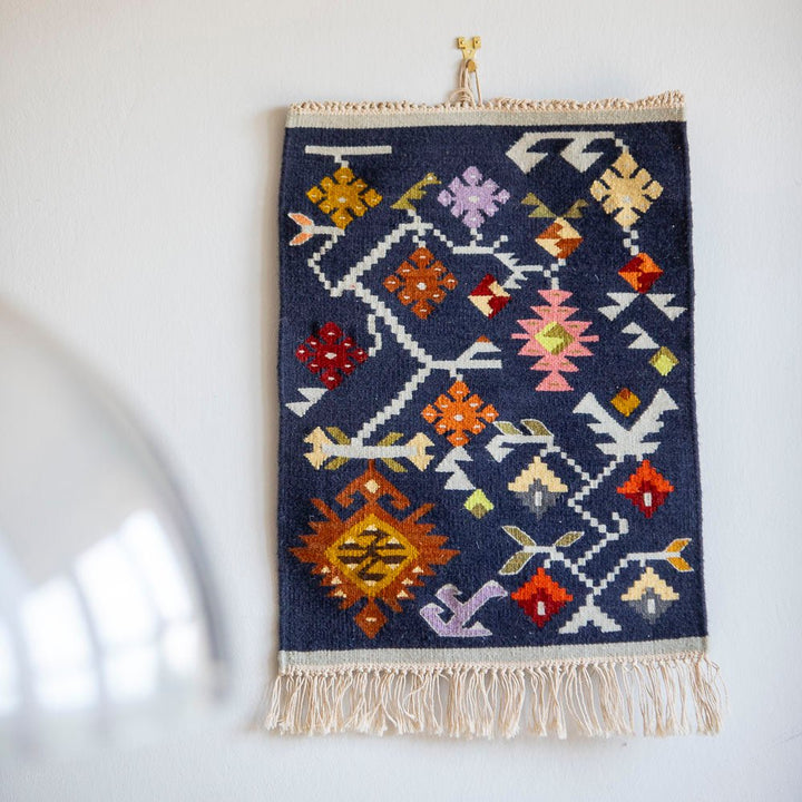 Vlněný kilim "Podzimní vinná réva" Vlněný kilim "Podzimní vinná réva"