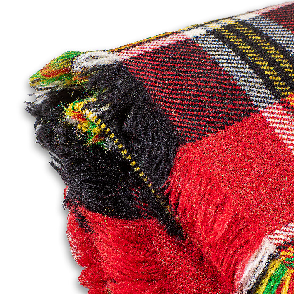 Classic wool blanket Rodopa V red and black plaid