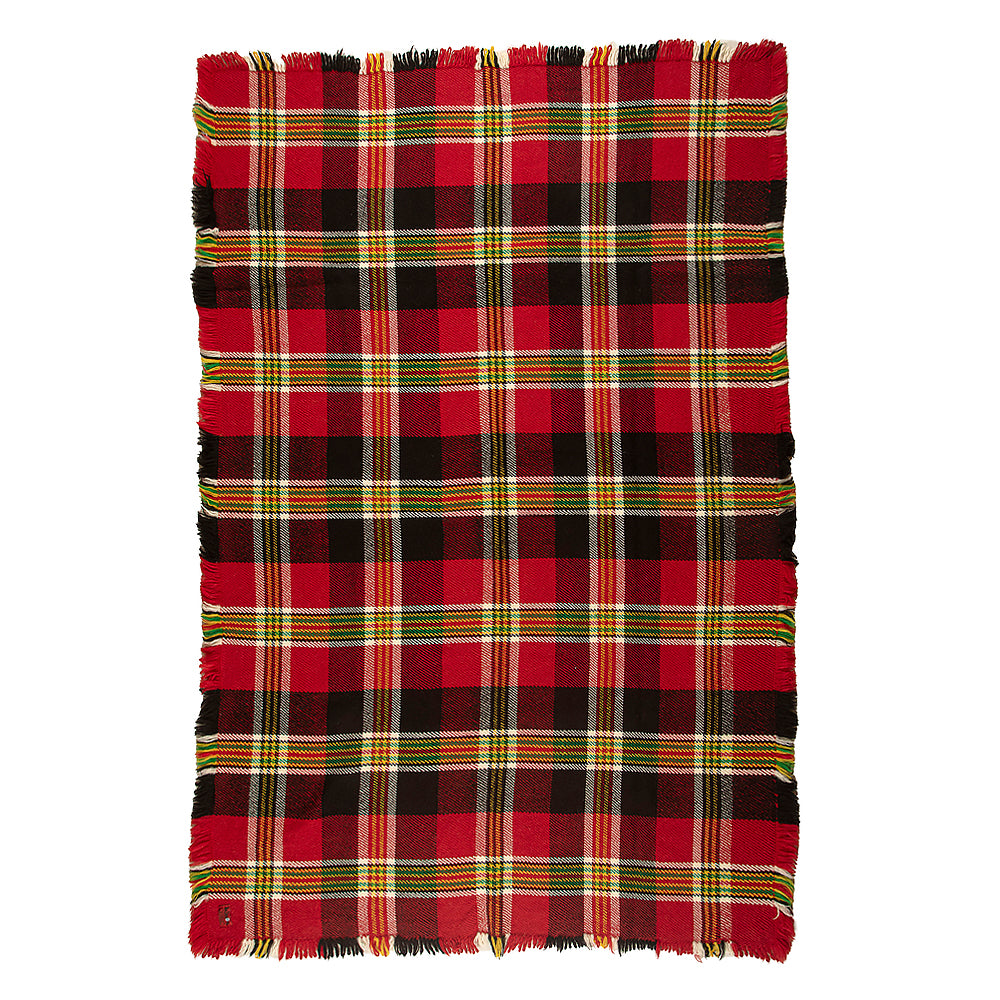 Classic wool blanket Rodopa V red and black plaid