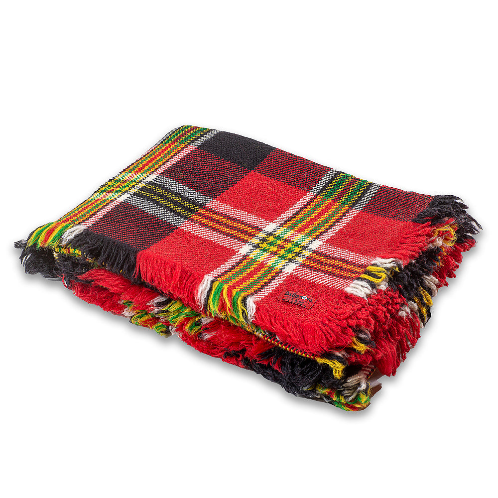 Classic wool blanket Rodopa V red and black plaid