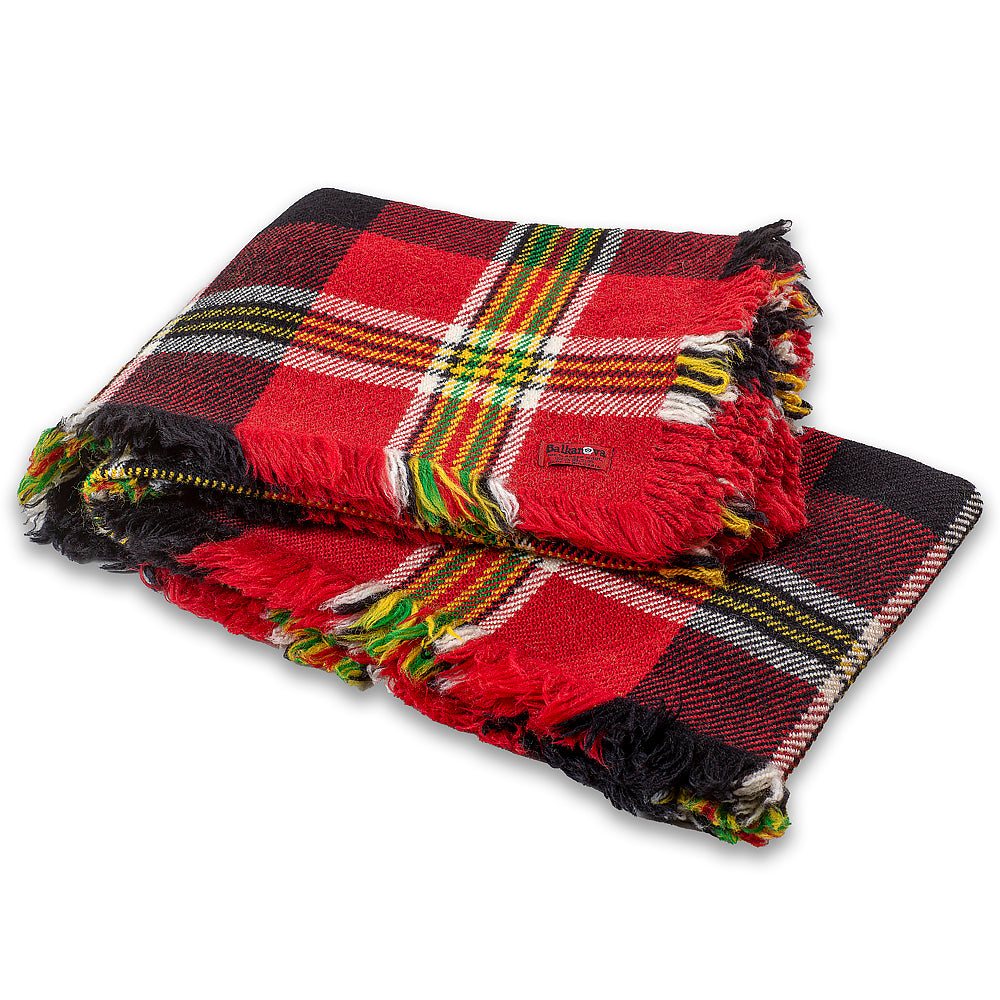 Classic wool blanket Rodopa V red and black plaid