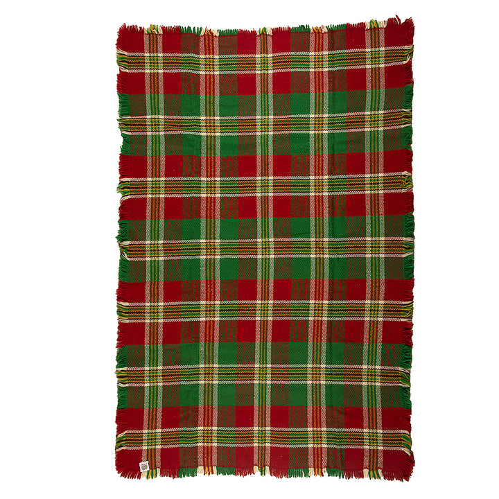 Rustikale Wolldecke Rodopa VIII rot und grün kariert Rustikale Wolldecke Rodopa VIII rot und grün kariert