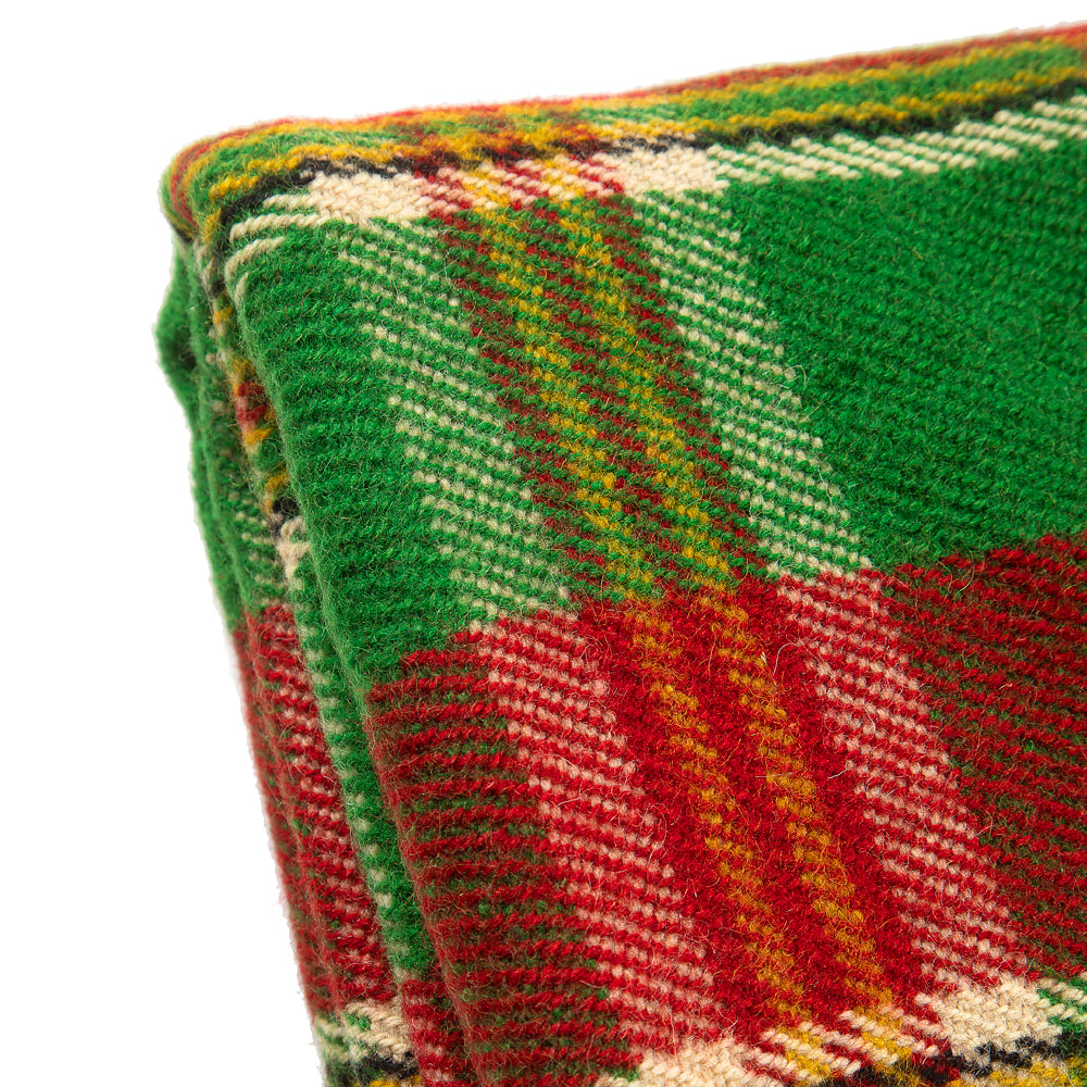 Rustikale Wolldecke Rodopa VIII rot und grün kariert