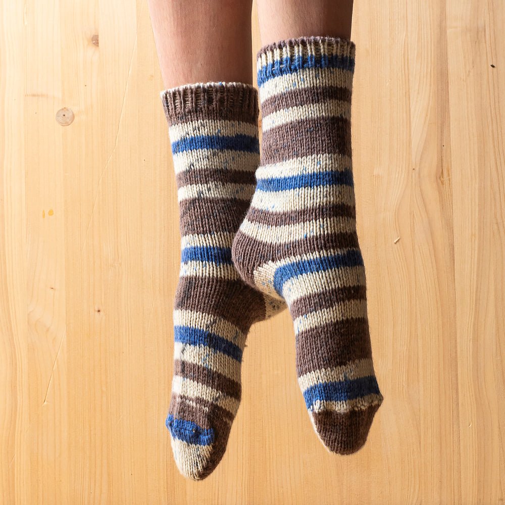 Set of 5 pairs of multicoloured wool socks made of 80% merino wool-Balkanova