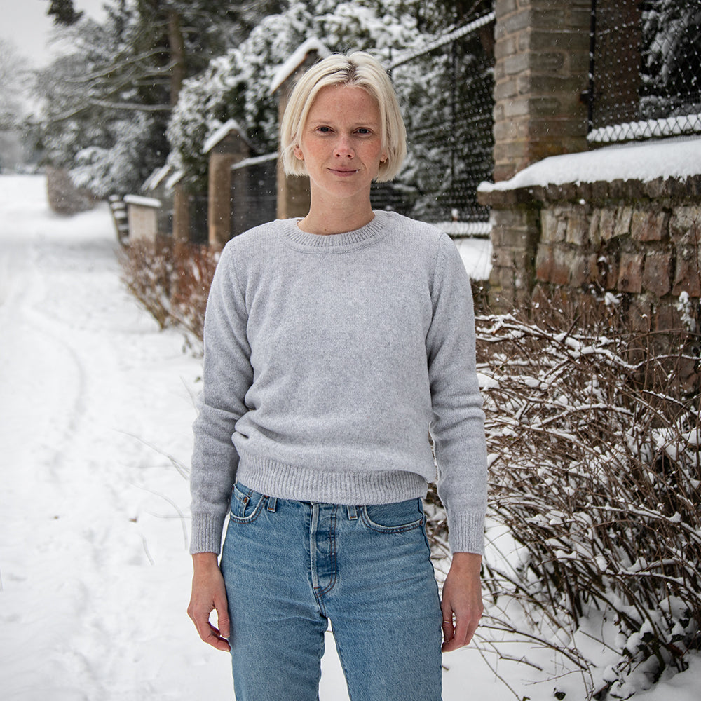 Women’s Merino Wool Sweater Light Grey | Balkanova