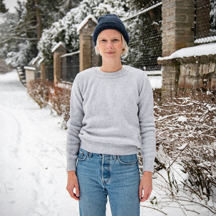 Γυναικείο μάλλινο πουκάμισο από μαλλί μερίνο II - μπεζ