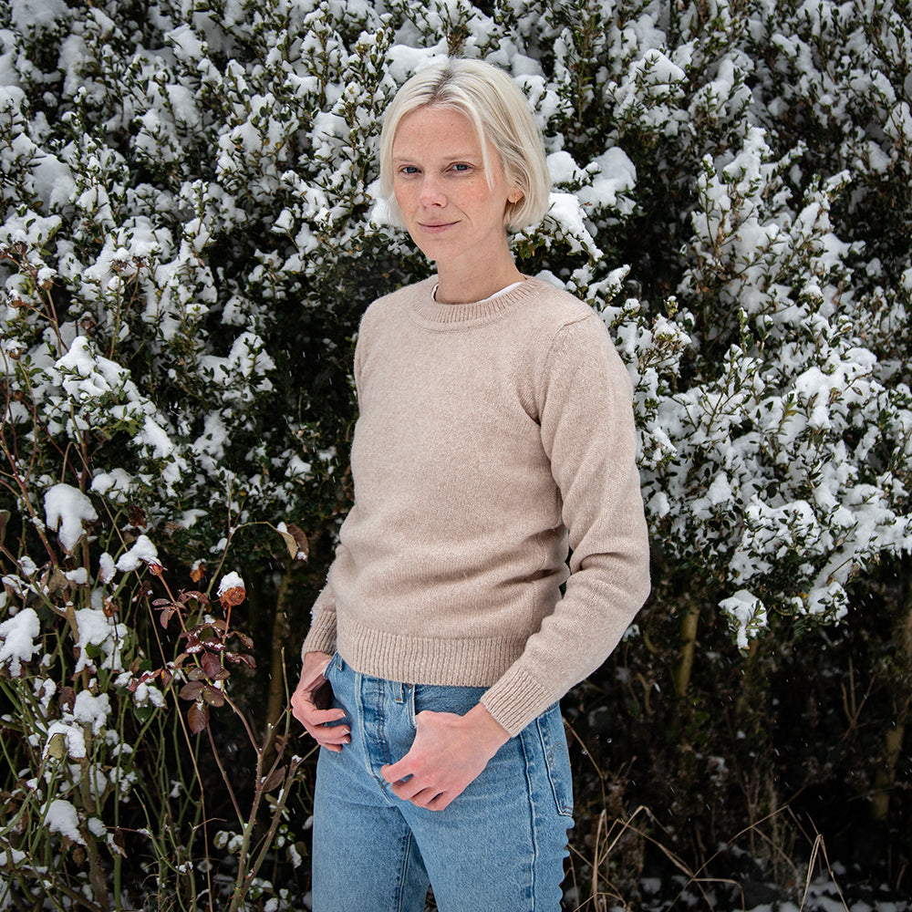 Women’s Merino Wool Sweater Sand Yellow | Balkanova