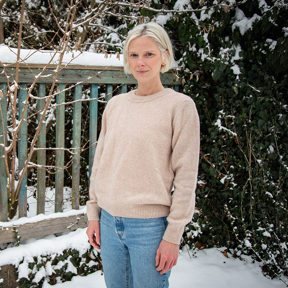 Women’s Merino Wool Sweater Sand Yellow | Balkanova