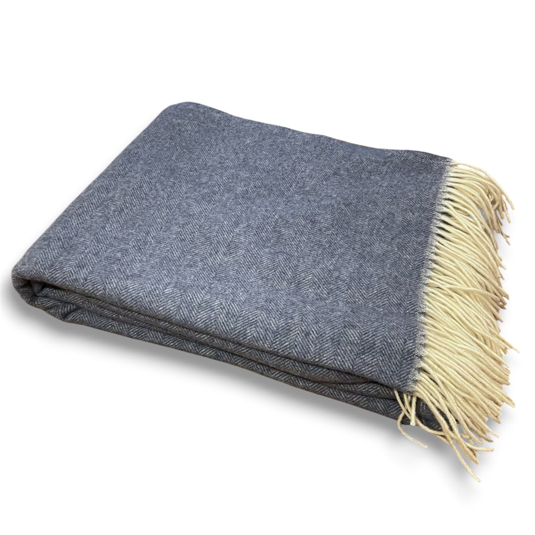 Kaschmirdecke Egea Merino 11 - hellgrau, EXTRA FEIN