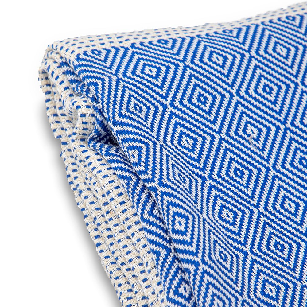 Cotton bedspread Nefes I - royal blue-Balkanova