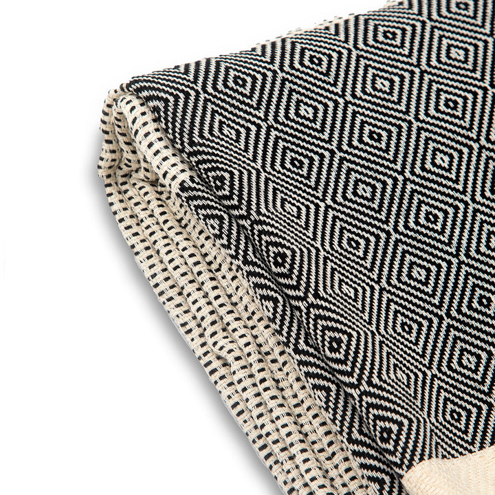 Cotton bedspread Nefes II - night black