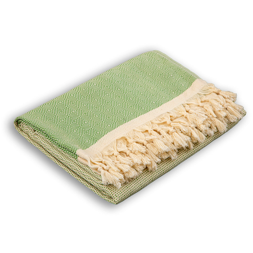 Cotton bedspread Nefes VIII - mint green