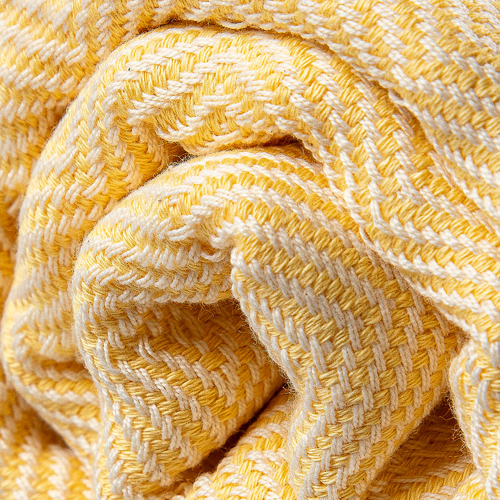 Baumwollhandtuch und Handtuch Portokala VIII - citringelb Set