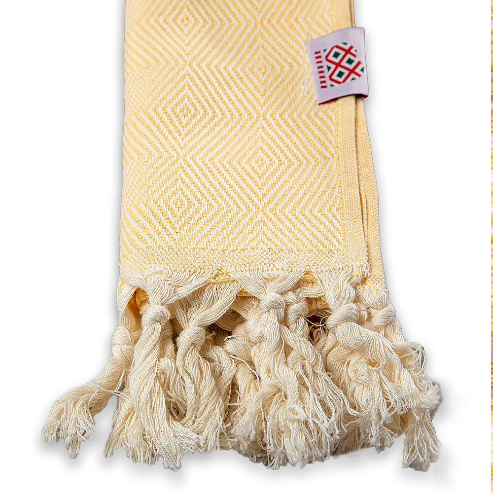 Baumwollhandtuch und Handtuch Portokala VIII - citringelb Set