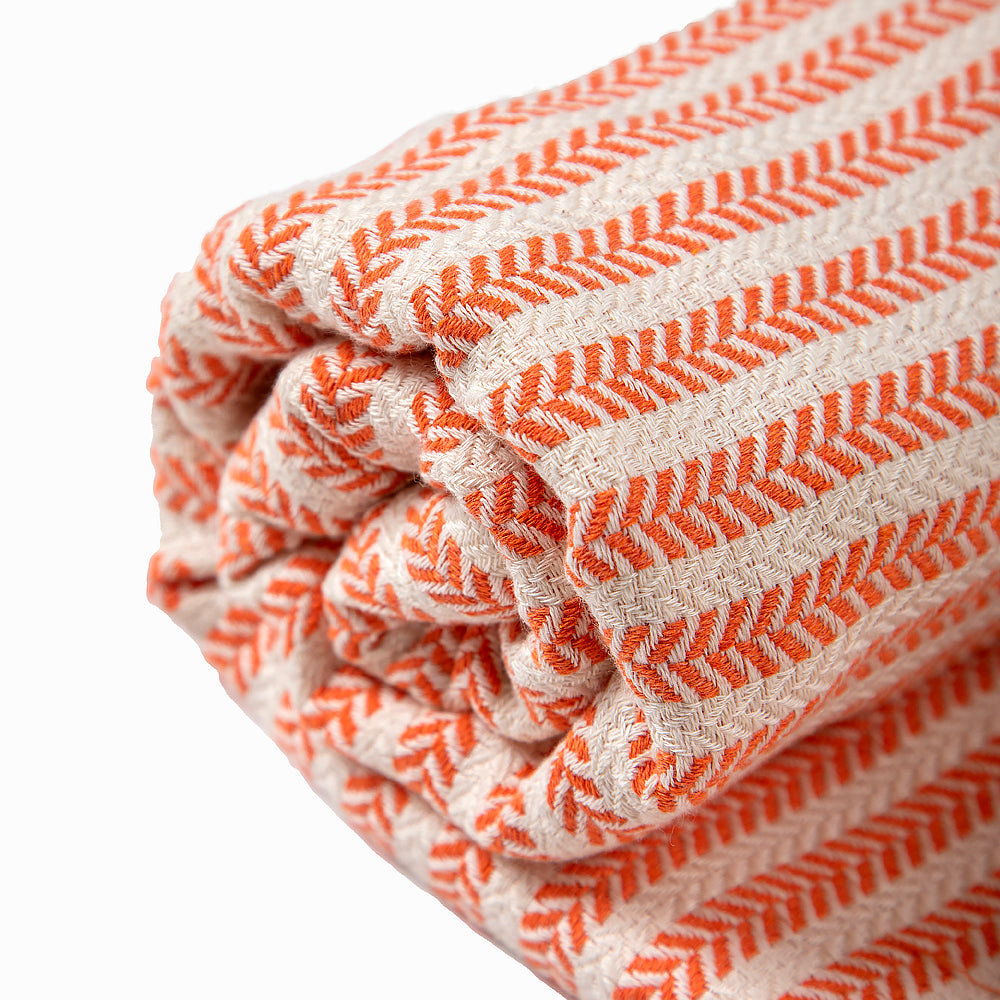 Baumwollhandtuch und Handtuch Portokala II - orangefarbenes Set