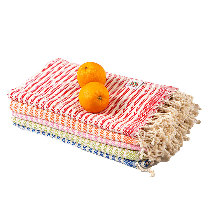 Baumwollhandtuch und Handtuch Portokala II - orangefarbenes Set