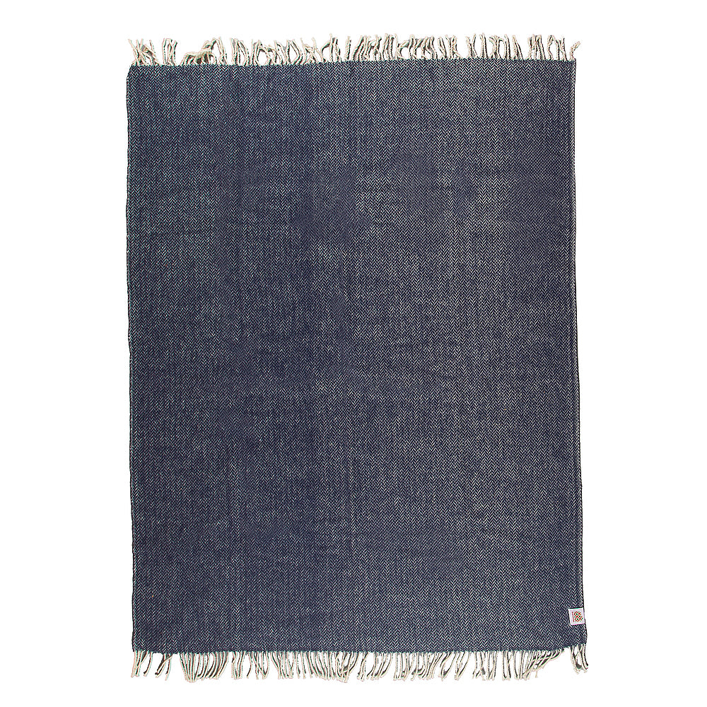 Wolldecke Elma VII - Mitternachtsblau