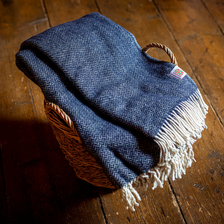 Wolldecke Elma VII - Mitternachtsblau